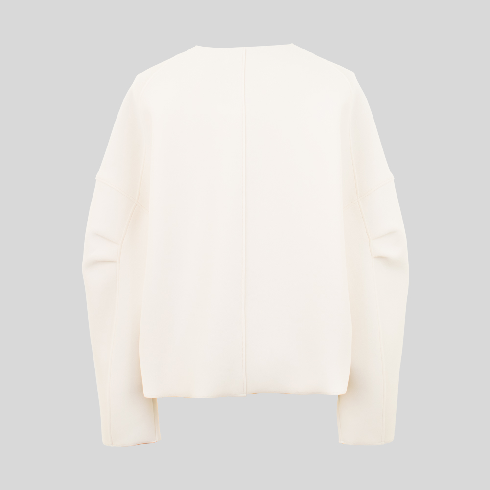 YONFA / 【第二弾 PRE ORDER】クーコーVネックルーズカーディガン (milk)