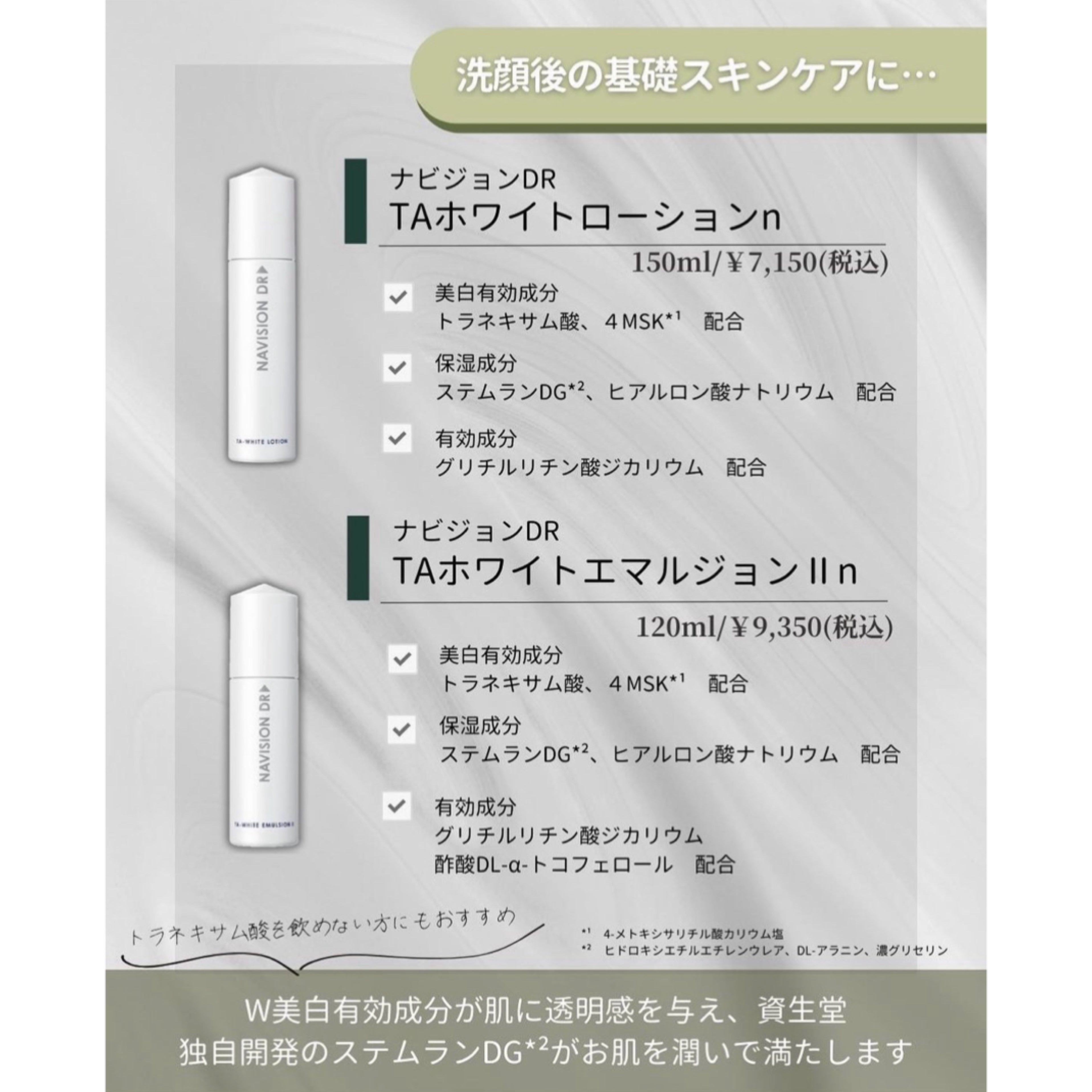 ナビジョンディーアール TAホワイトエマルジョンⅡn（医薬部外品