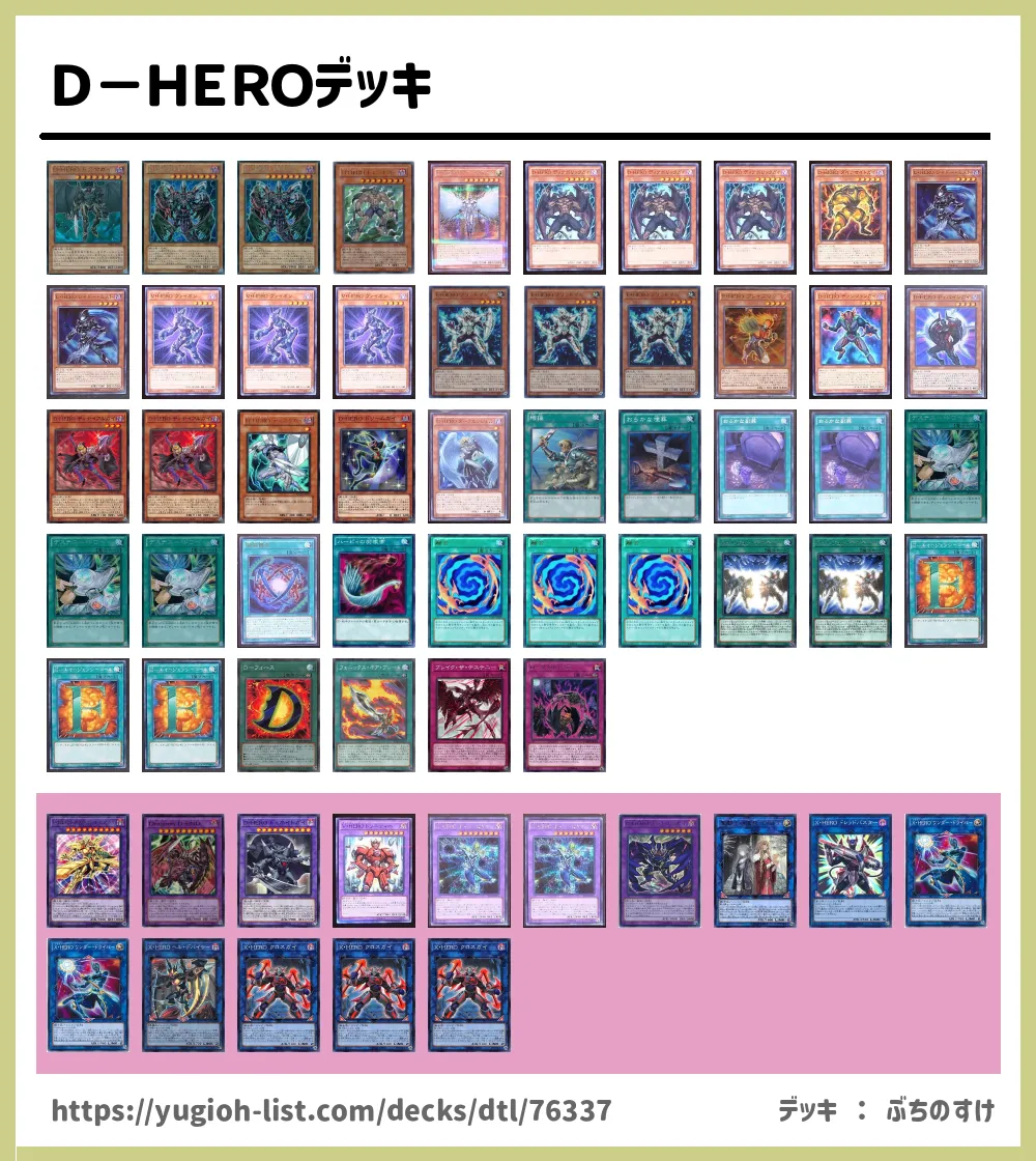 D－HEROデッキ遊戯王デッキレシピD－HERO（デステニー