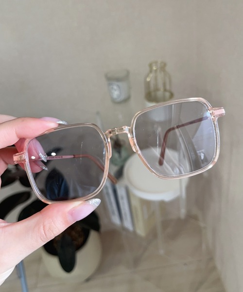 Feliz 伊達メガネ メガネ 眼鏡 調光レンズ クリアフレームサングラス