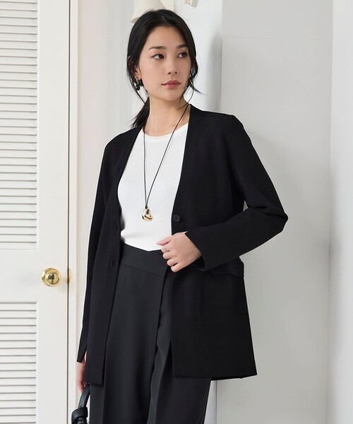 ICB（アイシービー） ジャケット ノーカラージャケット 「洗える