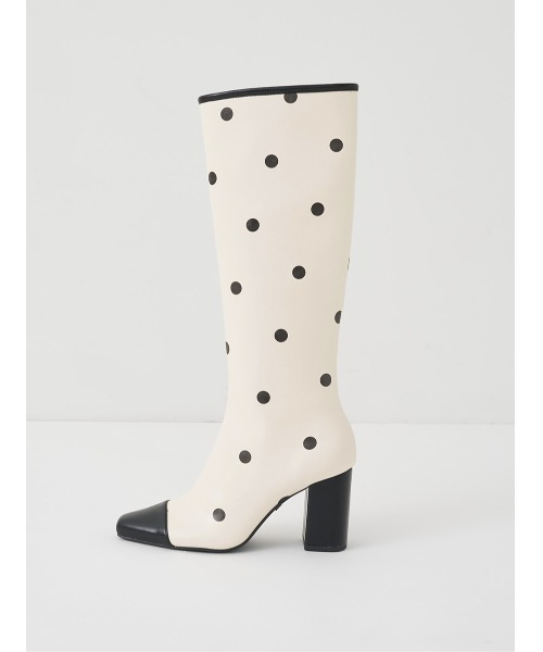 Darich（ダーリッチ） ブーツ バイカラードットロングブーツ