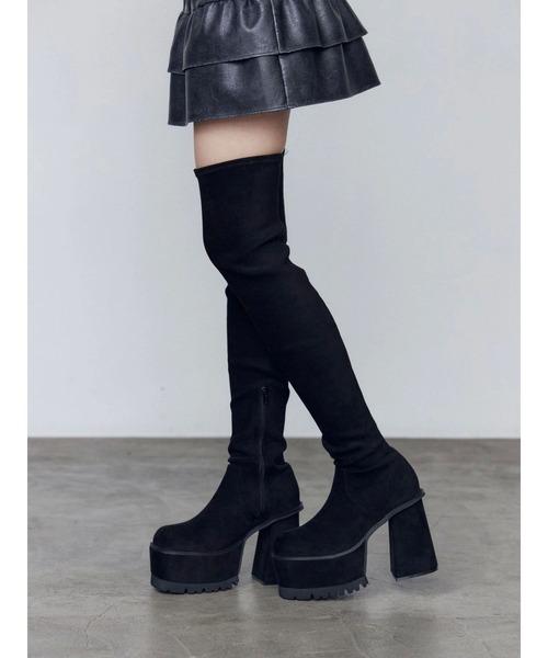 EMODA（エモダ） ブーツ スクエアフィットロングブーツ レディース