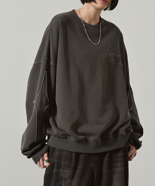 トレーナー スウェット 「Alfred Alex」ヴィンテージメイクピグメント