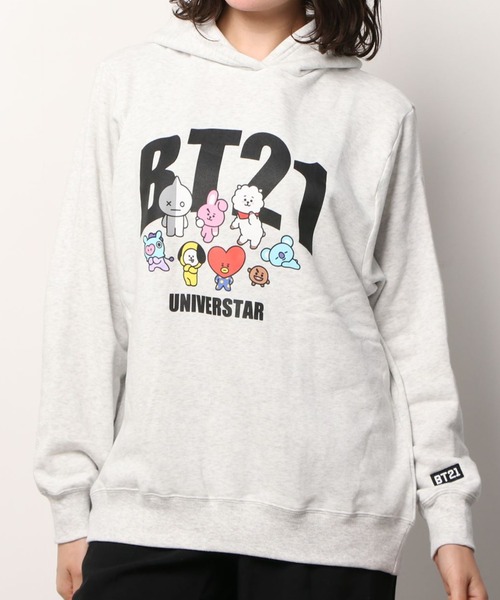 BT21 パーカー ビーティーイシビル プルパーカー レディース