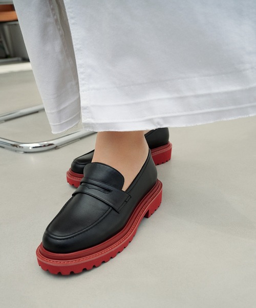 NICAL ローファー 「本革」「NICAL」カラー厚底ローファー/34305