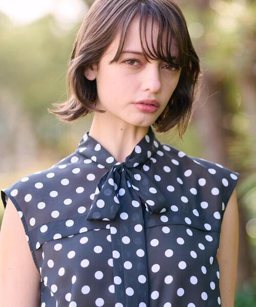 DRESSTERIOR（ドレステリア） ブラウス シャツ 「透け感/ドット柄