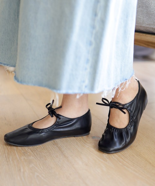 SESTO（セスト） バレエシューズ パンプス スムース素材レースアップ