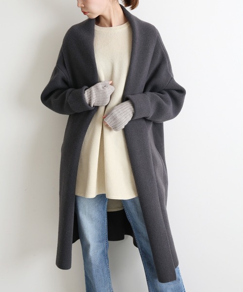 IENA（イエナ） アウター ウールカシミヤニットガウンコート