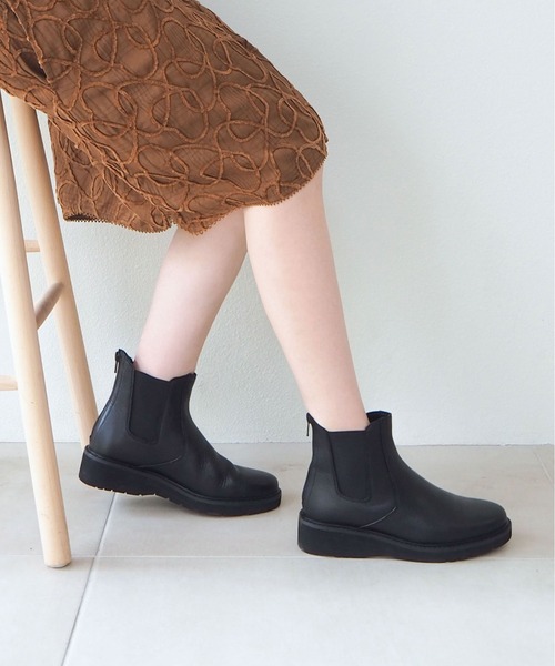 enchanted（エンチャンテッド） ブーツ 本革バックジップサイドゴア