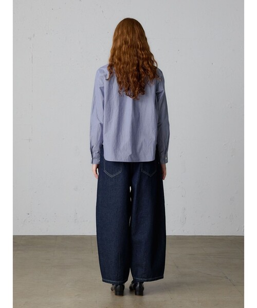 MidiUmi（ミディウミ） ブラウス シャツ フロントハーフフリルシャツ