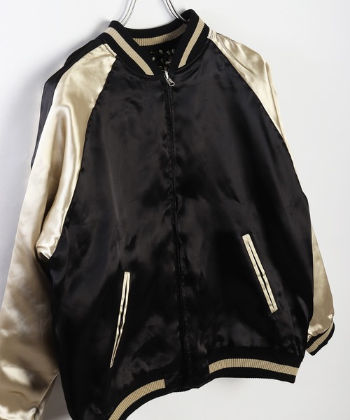 百花繚乱 スカジャン 和柄リバーシブルスカジャン（波桜） メンズ