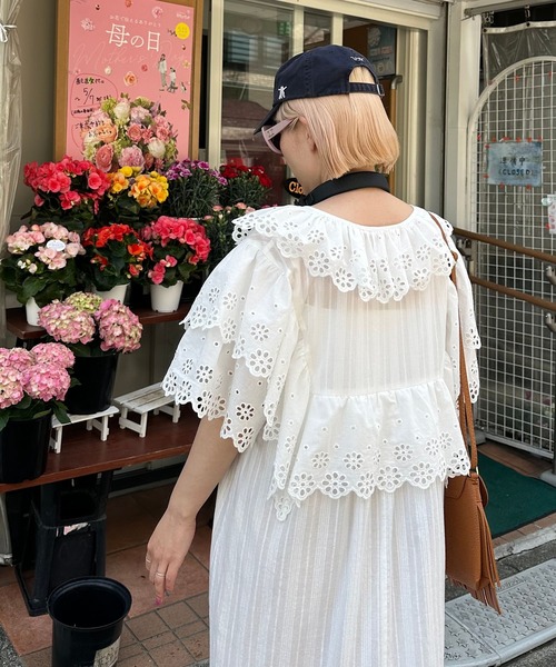 Alley Tokyo ワンピース レースどっさり半袖ワンピース : ZOZOTOWN