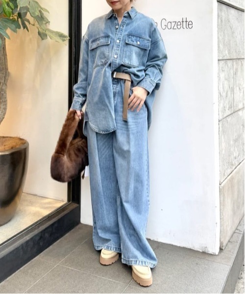 Whim Gazette（ウィム ガゼット） ブラウス シャツ ドロップデニム