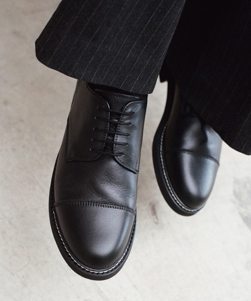 WYM LIDNM ビジネスシューズ GENUINE LEATHER PLAIN DERBY SHOES