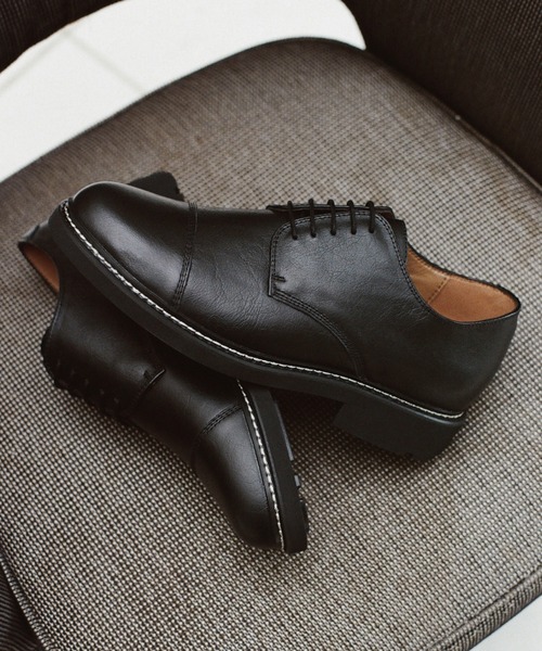 WYM LIDNM ビジネスシューズ GENUINE LEATHER PLAIN DERBY SHOES