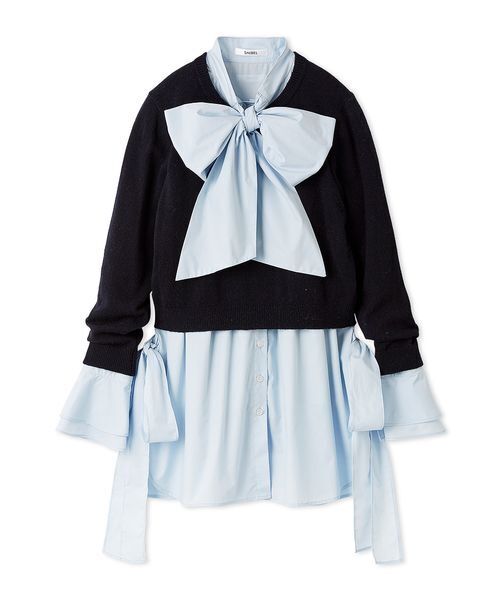 SNIDEL（スナイデル） レイヤードボウタイチュニック レディース