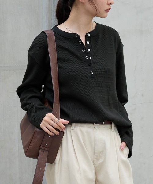 mina perhonen（ミナペルホネン） 7分袖カットソー FREE グレー