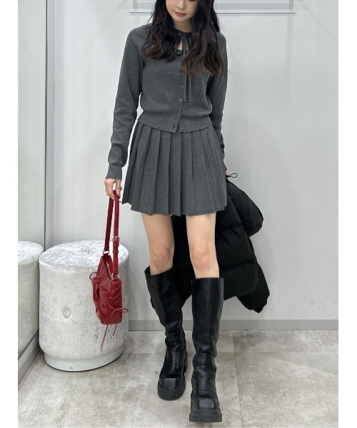 SLY（スライ） ブーツ 「美脚チートブーツ」SQUARE TOE KNEE BOOTS