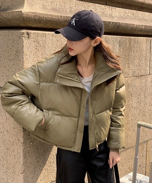 Ressaca（レサーカ） ダウンコート ダウンジャケット フェイクレザー