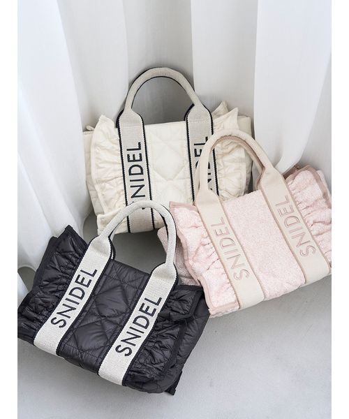 SNIDEL（スナイデル） ハンドバッグ フリルキルティングロゴバッグ
