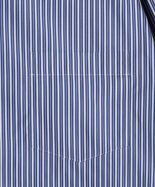 6 ブラウス シャツ 「6(ROKU)」コットン ストライプ クロップド シャツ