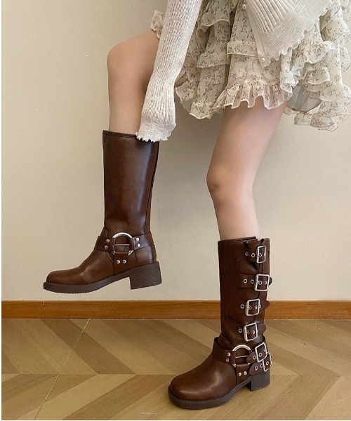 ALMO ブーツ 「LAMPOON」ベルトエンジニアブーツ レディース