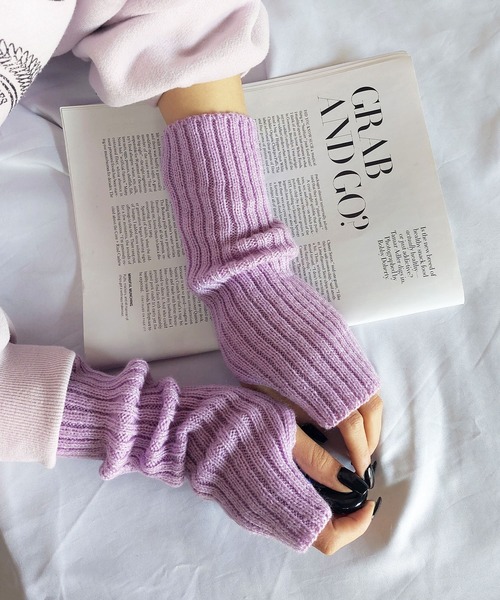 me+em select（ミームセレクト） アームカバー 「 13COLOR 」リブ