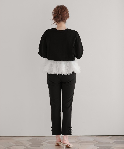 Fit more（フィットモア） トレーナー スウェット ミルフィーユフリル