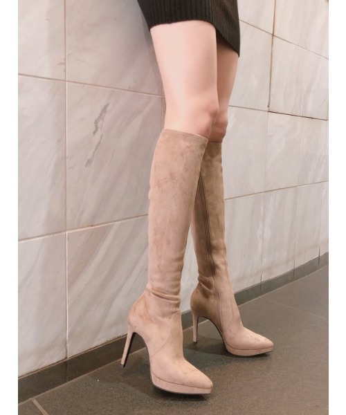 R＆E（アールアンドイー） ブーツ 【R＆E】ポインテッドトゥハイヒール