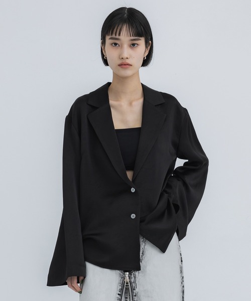 CLANE（クラネ） ブラウス シャツ 「CLANE/クラネ」TAILORED SATIN