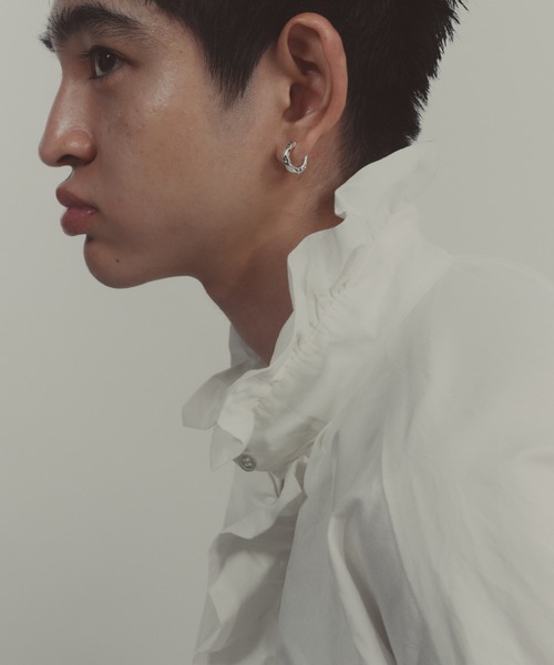 whoseA（フーシー） ピアス 「silver925」TextureHoopPierce