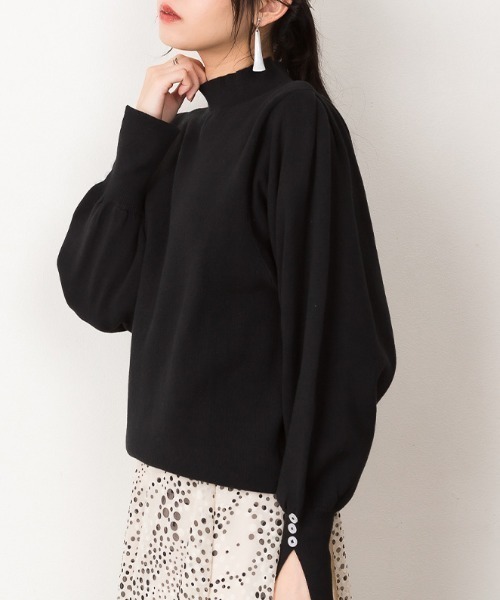 RCD ニット セーター ハイネックバルーンスリーブセーター レディース