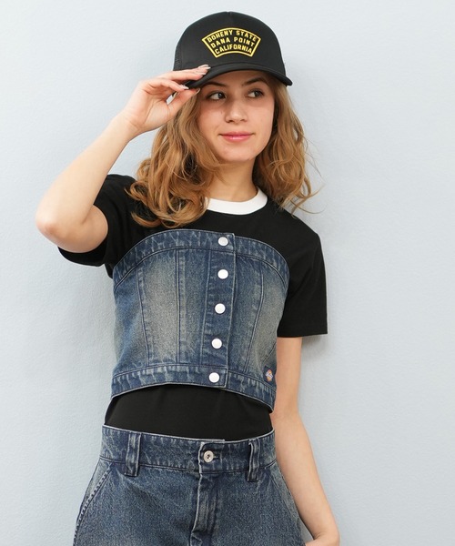 Dickies（ディッキーズ） チューブトップ ベアトップ デニムビスチェ