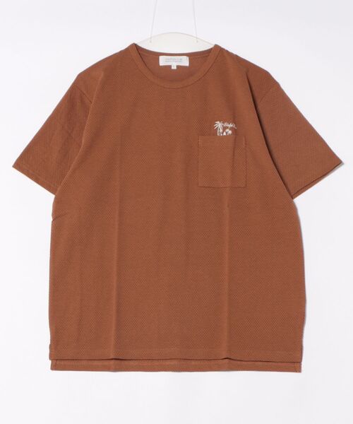 STYLEBLOCK（スタイルブロック） tシャツ ポップコーン編みロゴ刺繍胸