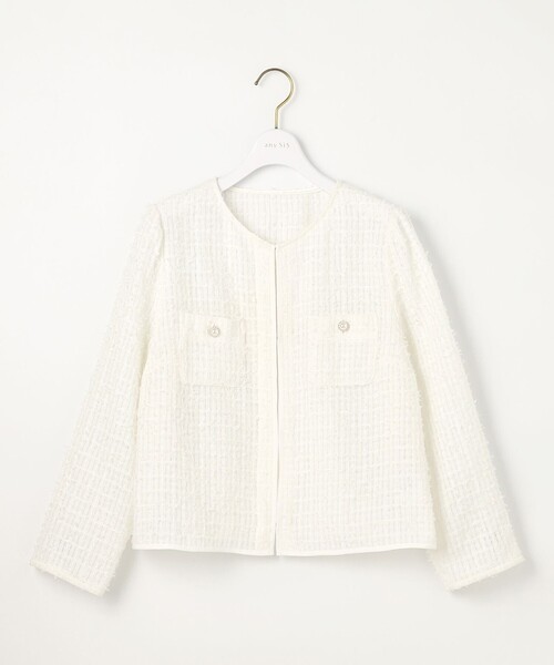 ANY SIS（エニィスィス） ジャケット ノーカラージャケット リボン
