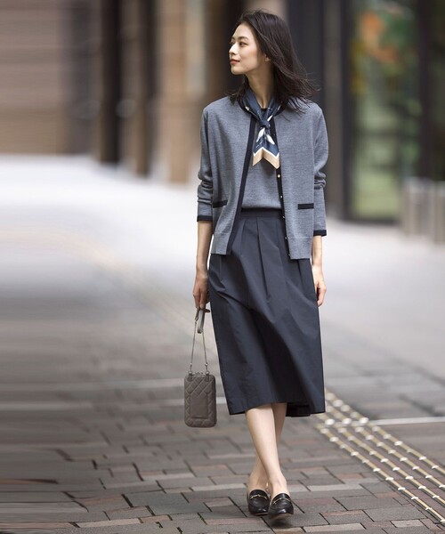 J.PRESS（J.プレス） アンサンブル 「洗える」トリムツイン ニット