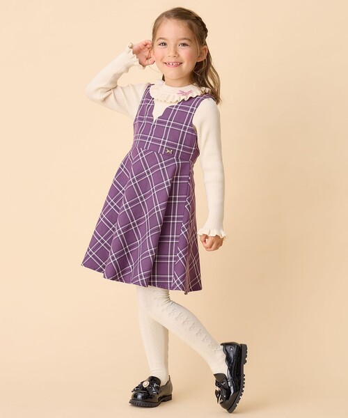 ANY（エニィ） スカート チェック柄 ジャンパースカート キッズ 子供服