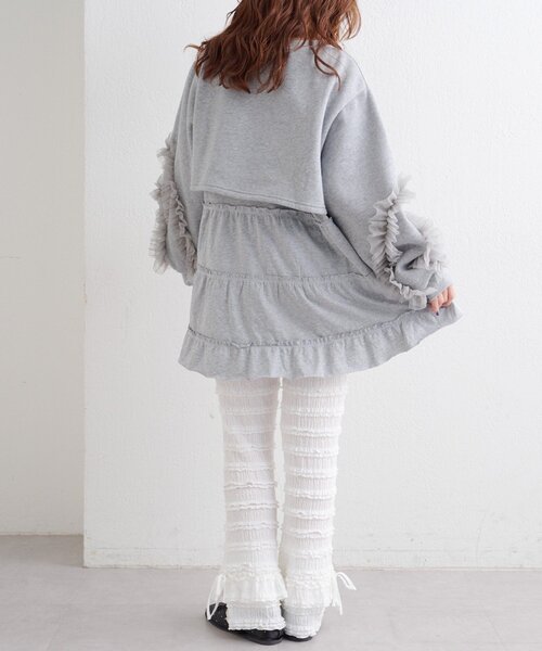 w closet（ダブルクローゼット） ワンピース チュールスリーブ