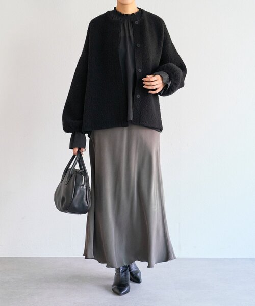 BEARDSLEY（ビアズリー） カーディガン パフ袖ニットコート レディース