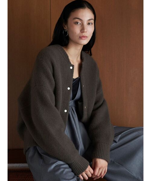 ELENDEEK（エレンディーク） カーディガン CNラクーンミックスブルゾン