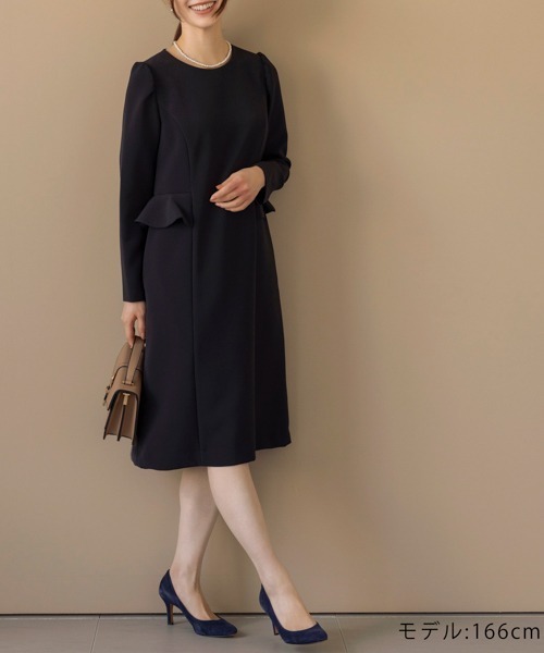 Sono（ソーノ） ワンピース 「SONO NAVY」ラッフルフリル レディ