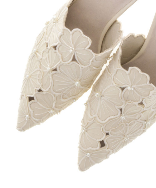RANDA（ランダ） パンプス フラワーカットミュールパンプス : ZOZOTOWN