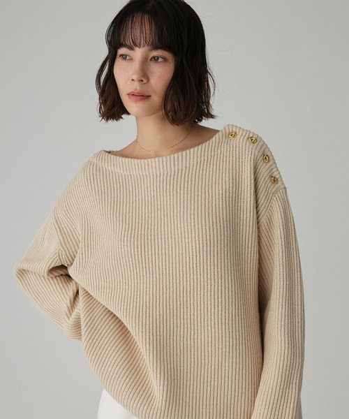 BABYLONE（バビロン） ニット セーター ショルダーボタンニットプル