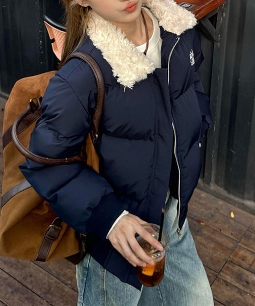 Sibra（シブラ） ダウンコート ダウンジャケット ボア襟カジュアル