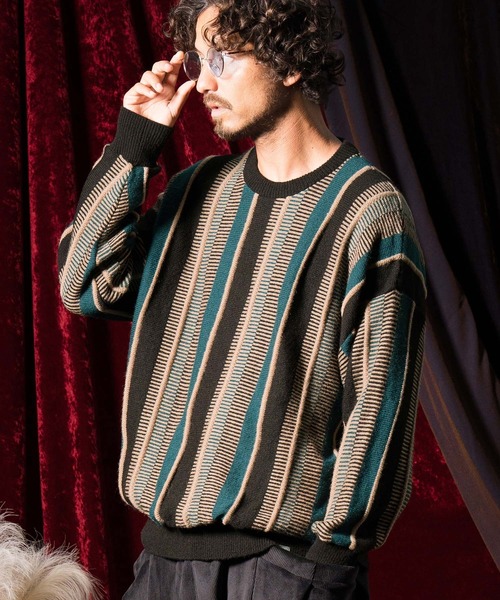 ANGENEHM（アンゲネーム） セーター ニット mn2827-マルチストライプ
