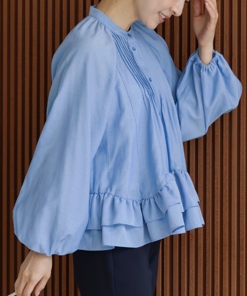 Sono（ソーノ） ブラウス シャツ 「SONO/ソーノ」ギャザーフロート