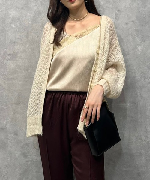 anuans（アニュアンス） キャミソール レースポイントサテン