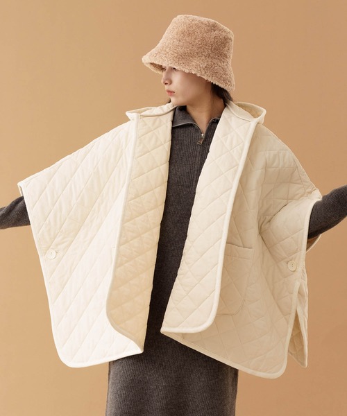 ZAKKA-BOX（ザッカボックス） ポンチョ キルティング中綿フード