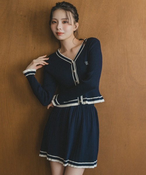 REDYAZEL（レディアゼル） セットアップ ラインスキームニット